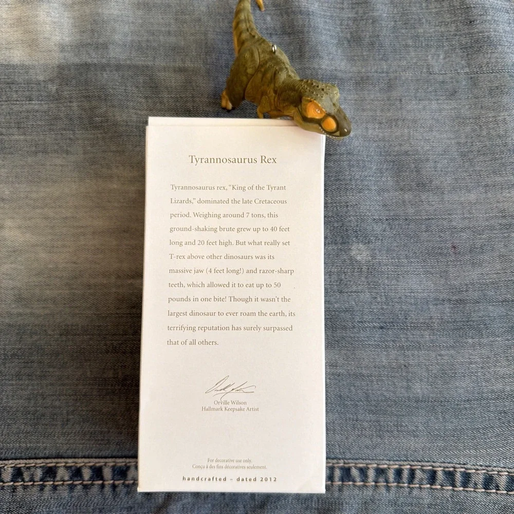 Tyrannosaurus Rex 2012 Hallmark Keepsake Ornament Christmas Tree Ornament